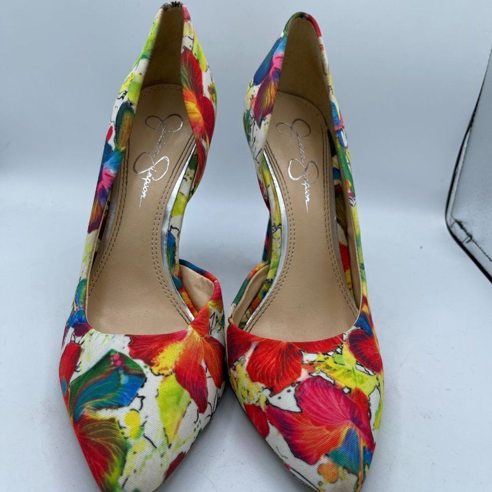 Jessica Simpson Floral Spring Summer Heel 7 - Picture 2 of 11
